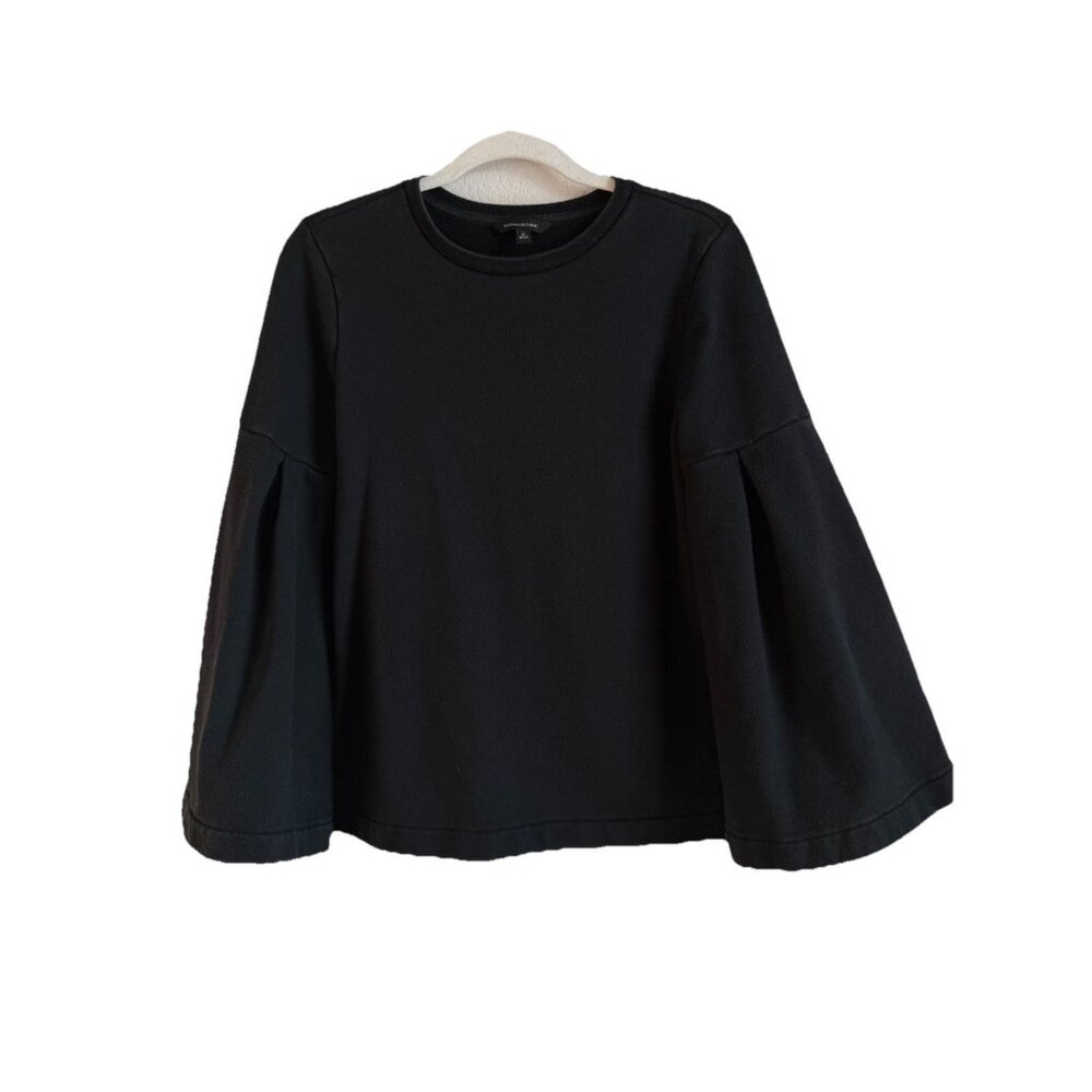 Banana Republic Couture Sweater Top‎ Women’s Medium Black Bell Sleeves Boho